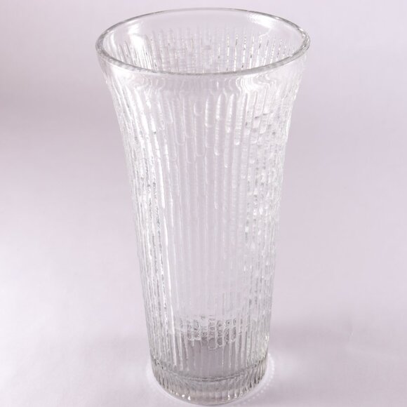 Jeannette Glass Finlandia Textured Ice Design Tree Bark Flared Rim Tumbler Set 4 - Picture 5 of 5